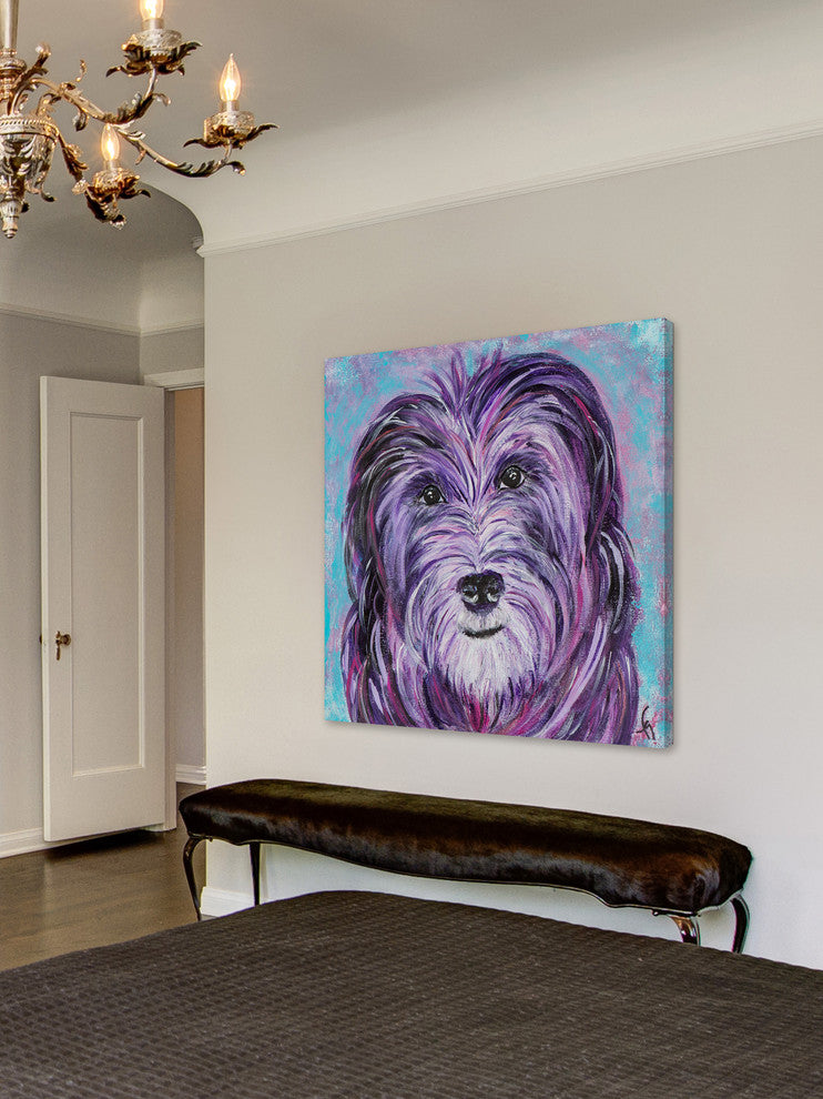 "Mala" Painting Print on Wrapped Canvas, 24"x24"
