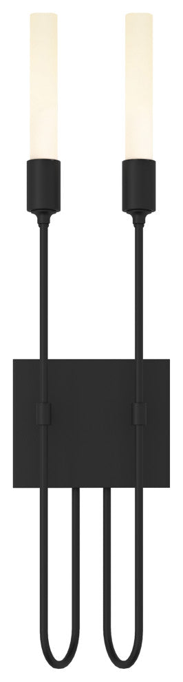 Lisse 2 Light Sconce, Black Finish