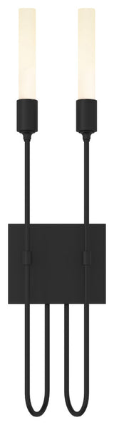 Lisse 2 Light Sconce, Black Finish