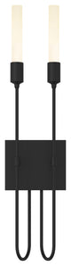 Lisse 2 Light Sconce, Black Finish