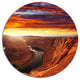Horse Shoe Bend Under Sunset Sky, Landscape Round Wall Art, 11"