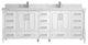 Aberdeen 84 Double Sink Bath Vanity White 2" Calacatta Laza
