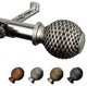 Vanna 13/16" Curtain Rod, Satin Nickel, 28-48"