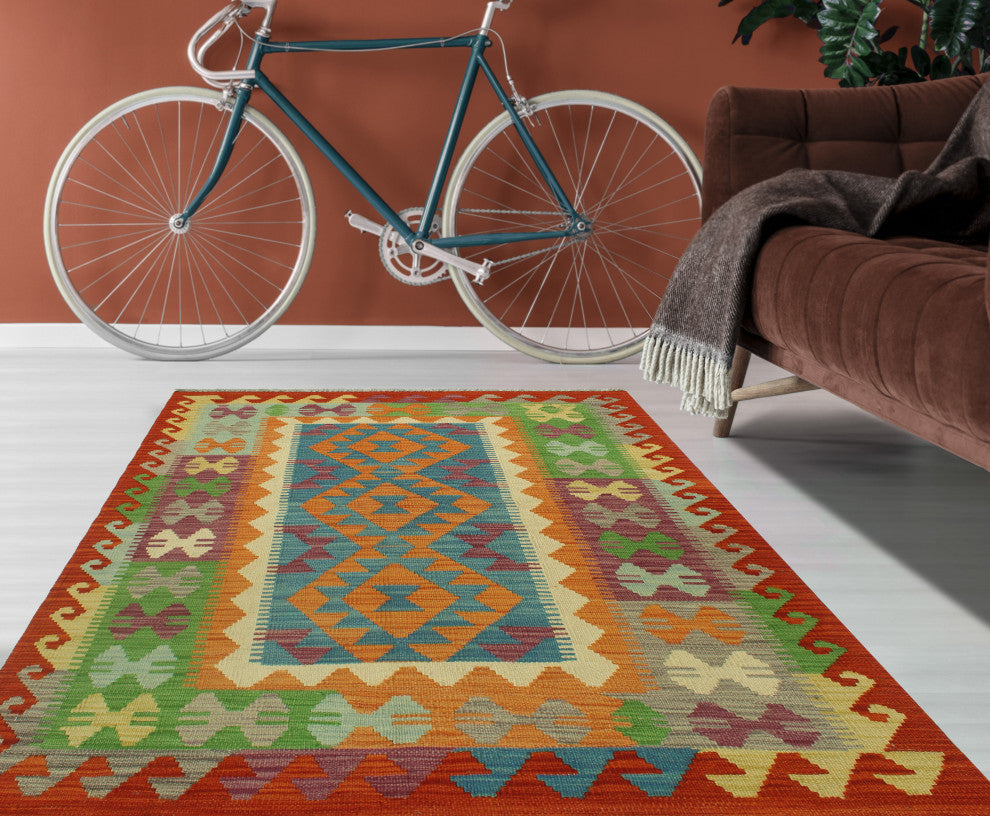 Sangat Kilim Rickie Rust Rug