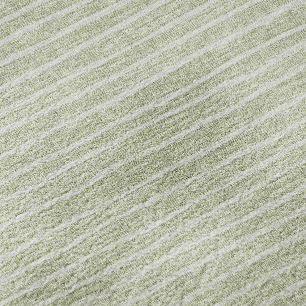 Addison Premium Washable Mayfield AMF138 Green  2'3" x 7'6" Runner Rug