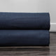Elegant Navy Cotton Textured BarkWeave Fabric Sample, 4Wx4L