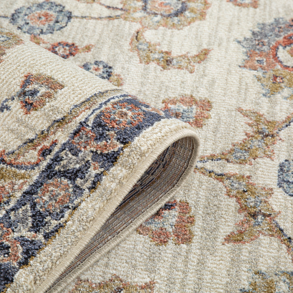 Jordan Bea Power-Loomed Polypropylene Area Rug, Ivory, 5'3"x7'6"