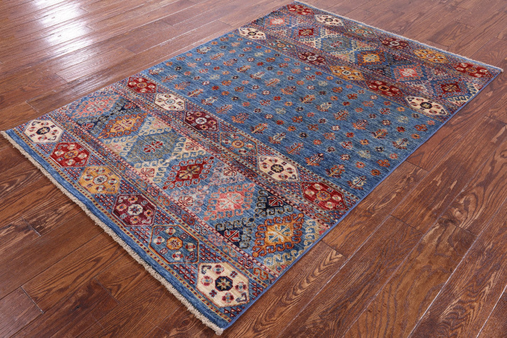 Khorjin Tribal Hand Knotted Wool Rug 4' 1" X 6' 1" Q8135