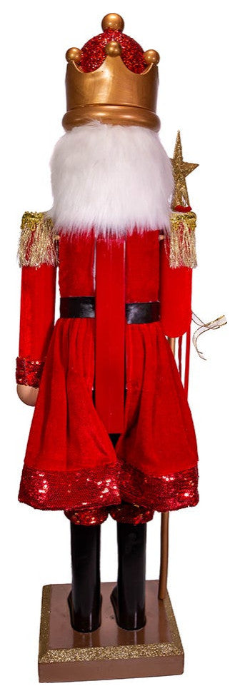 32" Plastic Red and Gold King Nutcracker