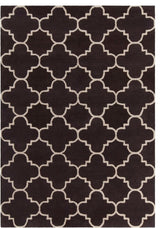 Davin Contemporary Area Rug, Brown and White, 7'x10'
