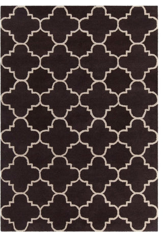 Davin Contemporary Area Rug, Brown and White, 7'x10'