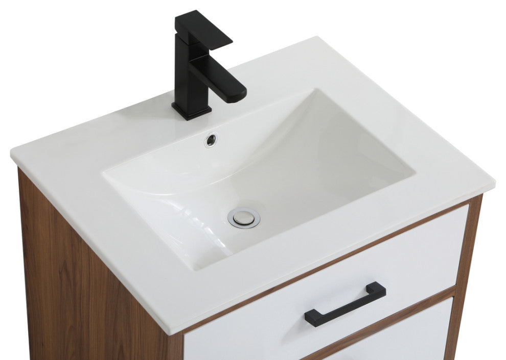Beatrice 24" Bathroom Vanity, Matte White