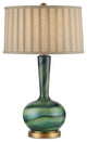 One Light Table Lamp, Green/Antique Brass