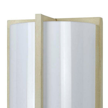 Benzara BM220706 Cylindrical Shaped PLC Wall Lamp, 3D Design Trim, S/4, White