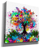 Epic Graffiti "Kaleidoscope Tree White" Giclee Canvas Wall Art, 12"x12"