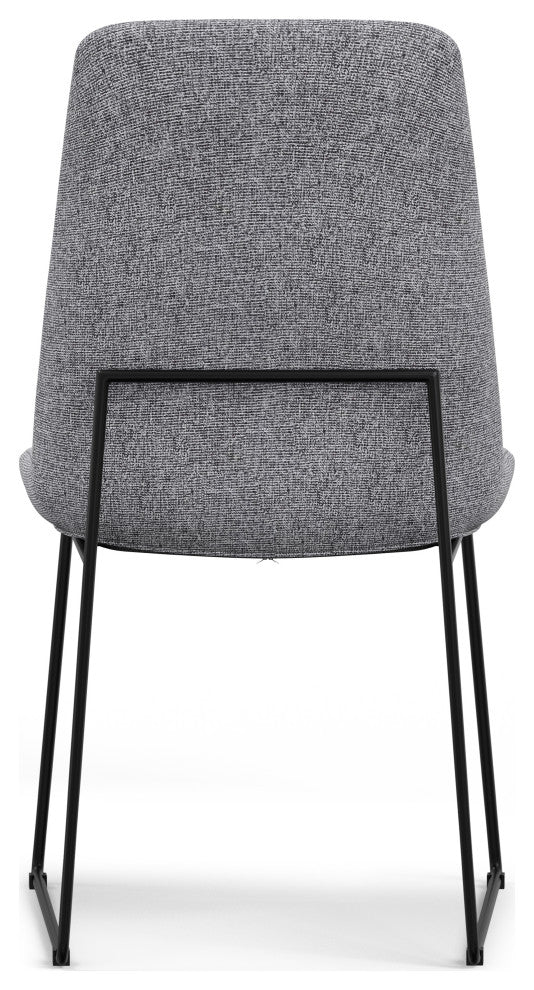 Corina Dining Chair (Set of 2) in Grey Linen Look Fabric