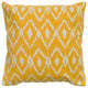 Yellow Natural Ikat Down Filled Throw Pillow