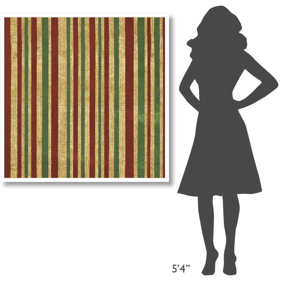 "Santas List Pattern I" Digital Paper Print by Janelle Penner, 42"x42"
