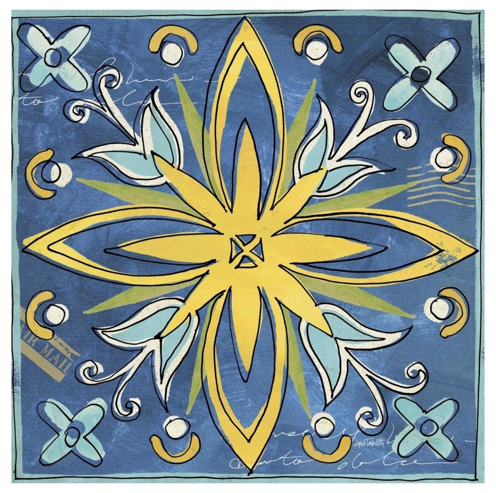 "Tuscan Sun Tile I Color" Digital Paper Print by Anne Tavoletti, 42"x42"