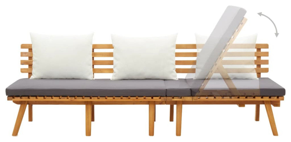Vidaxl Day Bed 78.7"x25.6" Solid Acacia Wood