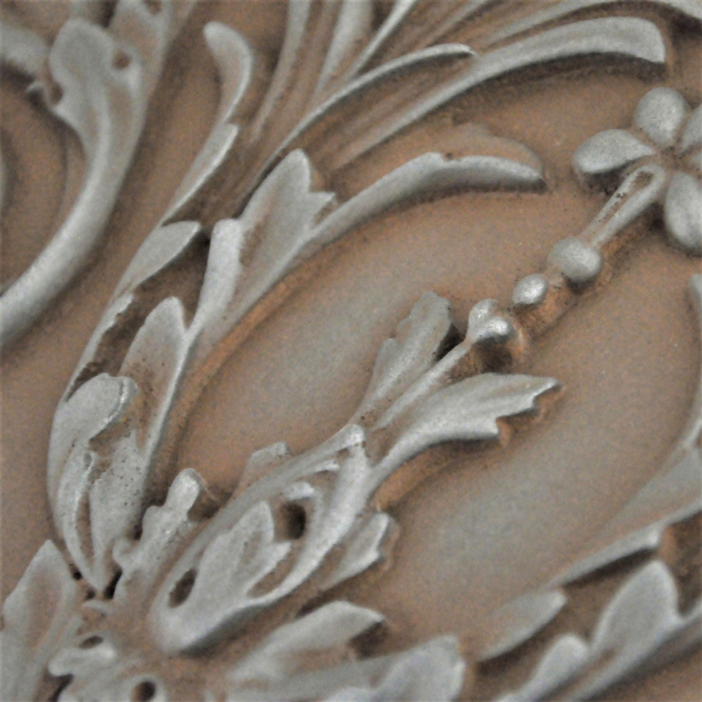 Viola  Iron Rust  Matte Finish 12"x 18" Hand Made Metal Mural Tile