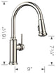 Blanco Empressa Pull-Down Kitchen Faucet, Polished Nickel