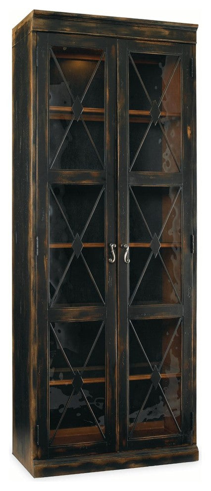 Hooker Sanctuary Thin Display Cabinet, Ebony