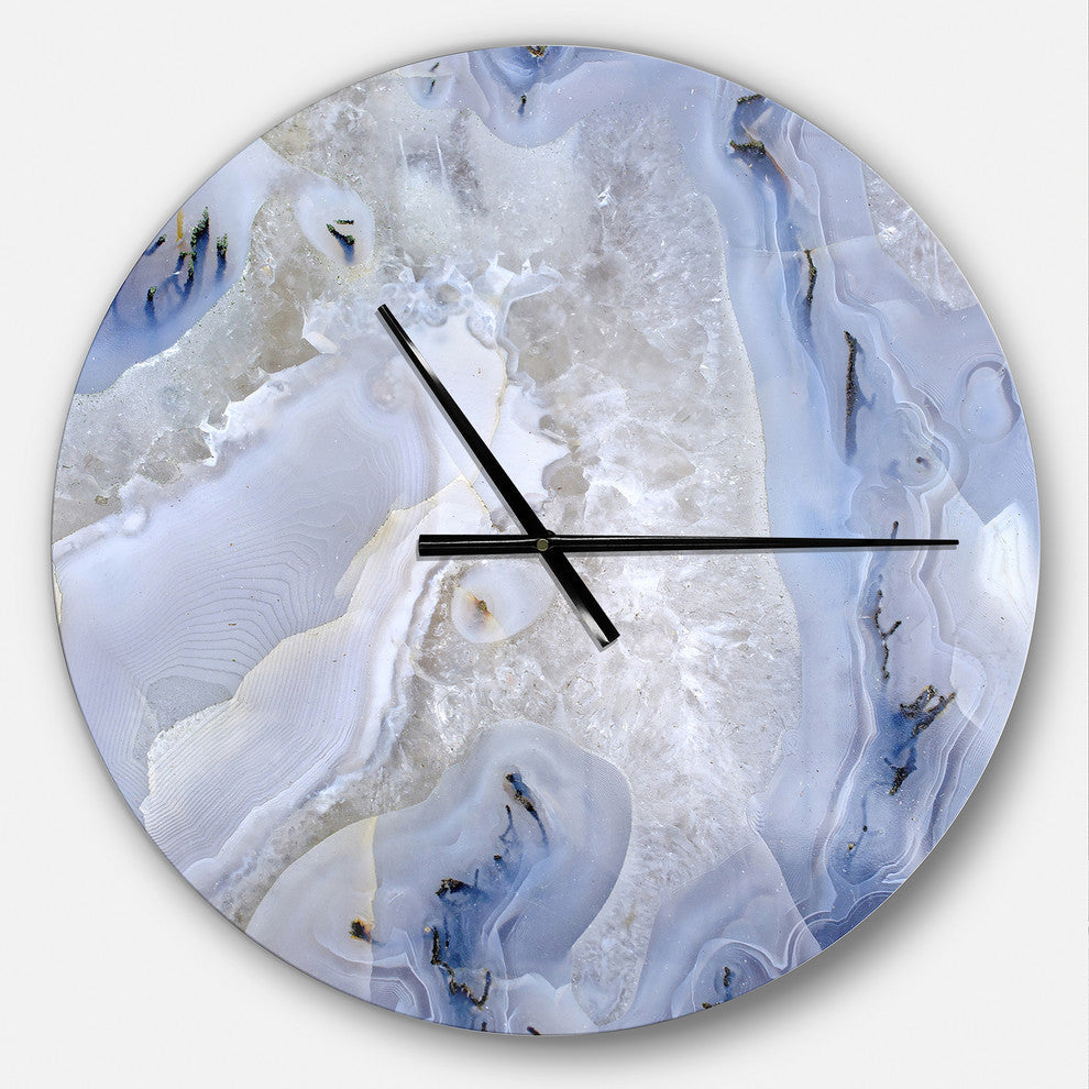 Agate Stone Background Large Modern Wall Clock, 23x23