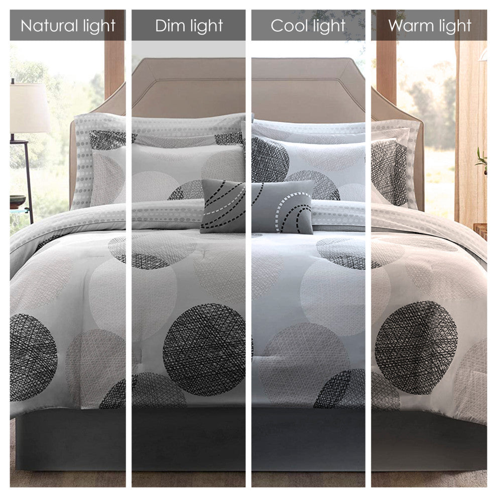 Madison Park Microfiber Printed 7-Piece Comforter Set, King