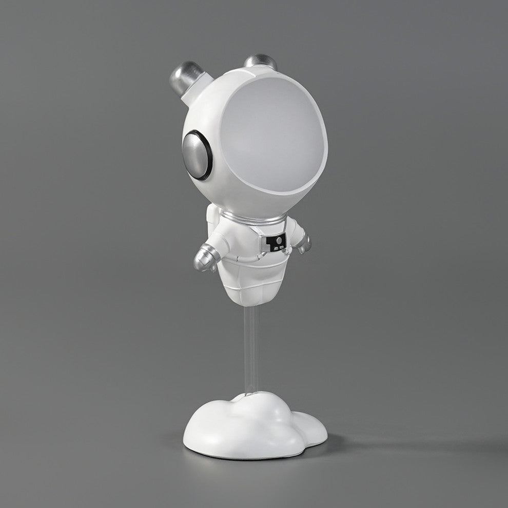 Modern White Astronaut Side Table Floor Figurine End Table Storage Decoration, White