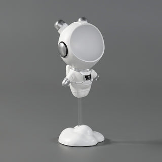 Modern White Astronaut Side Table Floor Figurine End Table Storage Decoration, White