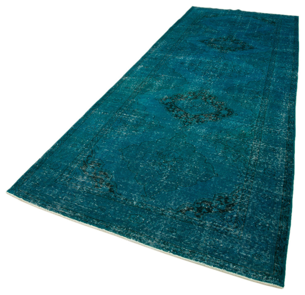 Rug N Carpet - Hand-knotted Turkish 4' 8" x 13' 1" Vintage Runner Rug