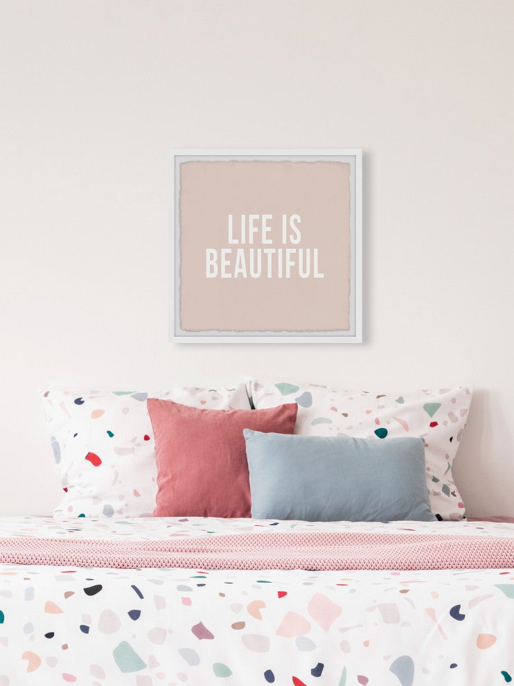 "Life Is Beautiful IV" Framed Painting Print, 18x18