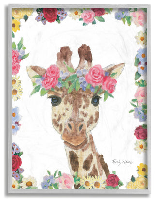 Stupell Industries Flower Friends Giraffe, 11 x 14