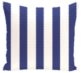 Stitch In Time Stripes Print Pillow, Blue Suede, 20"x20"