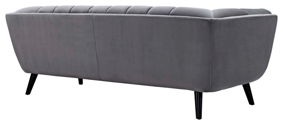 Bestow 2-Piece Velvet Sofa and Armchair Set Gray