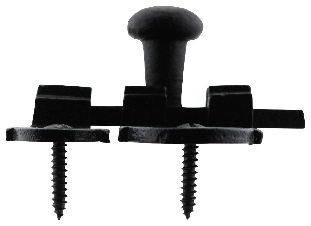Slide Style Cabinet Latch Black Iron 3 1/4 Inch x 1 1/4 Inch Pack of 3