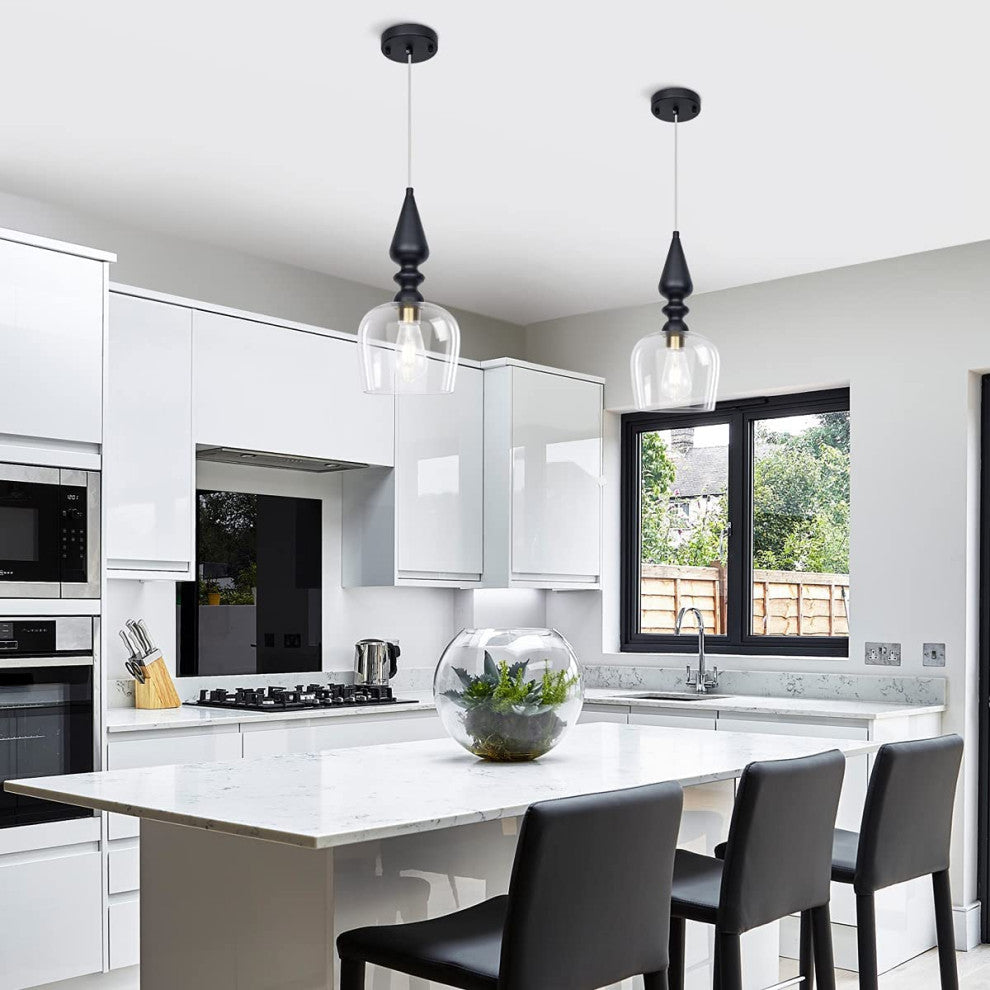Black Pendant Light, Glass