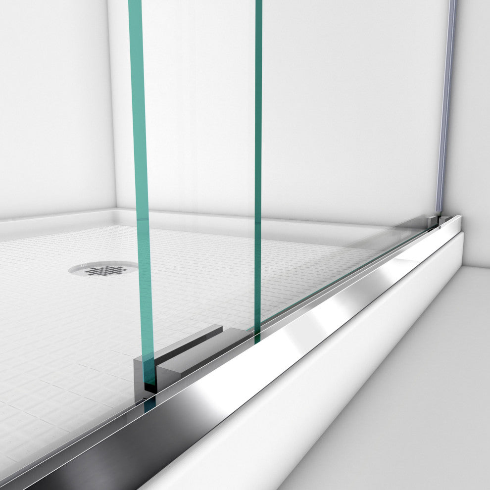 DreamLine Charisma 34x60x78 3/4 Bypass Shower Door Chrome, LD Biscuit Base