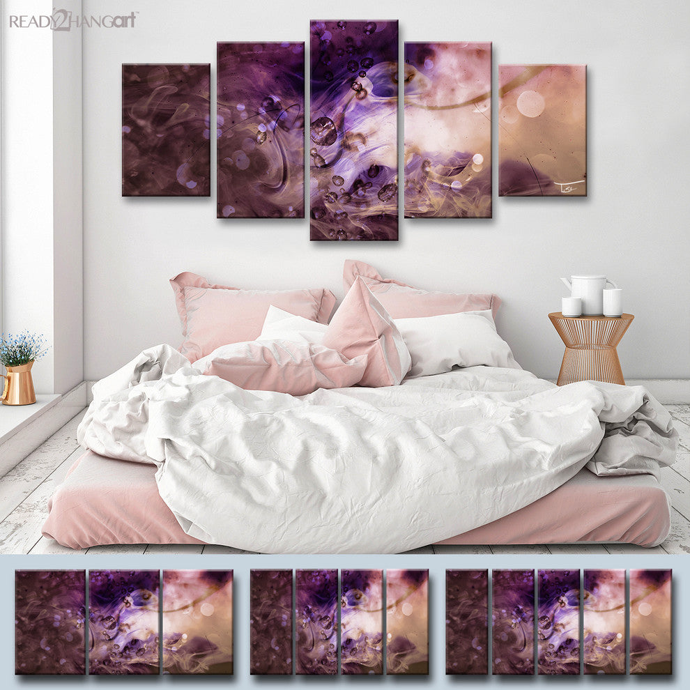 Ready2HangArt ''Glitzy Mist VIII'' by Tristan Scott, 24"x48", 4 Piece Set