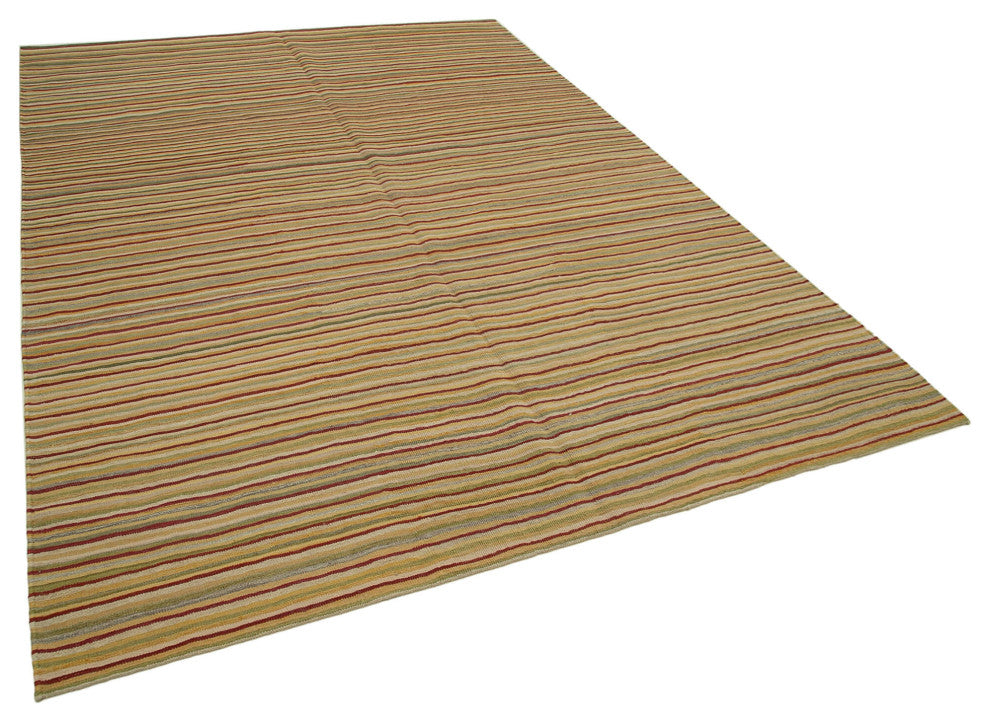 Rug N Carpet - Handmade Oriental 7' 3'' x 10' 0'' Decorative Wool Kilim Rug