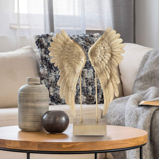 Angel Wings Decorative Free Standing Sculpture, 16.25"