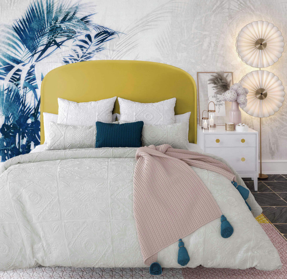 TOV Furniture Vivi Burnt Gold Velvet Bed in Queen