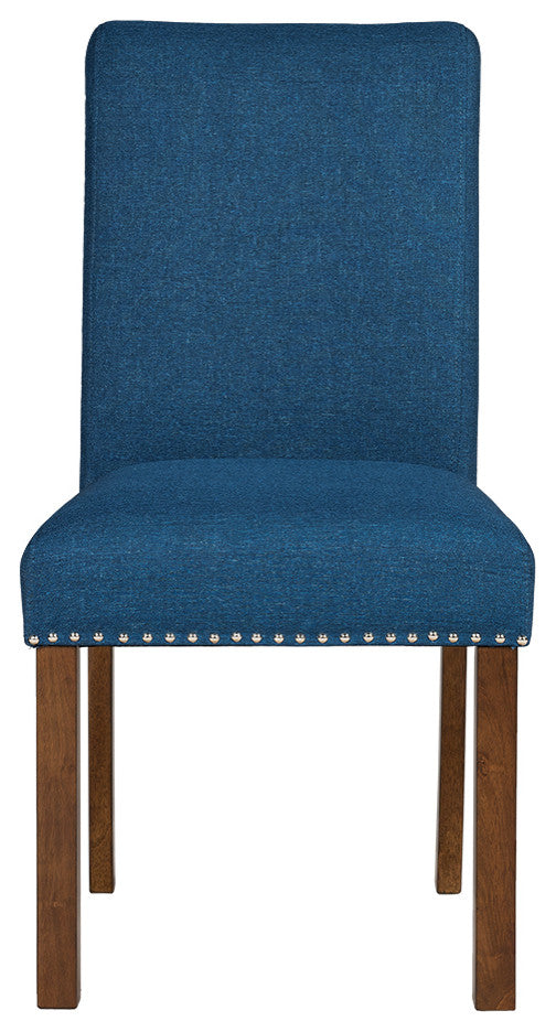 510 Design Aubrey Upholstered Dining Chair Set of 2, Blue