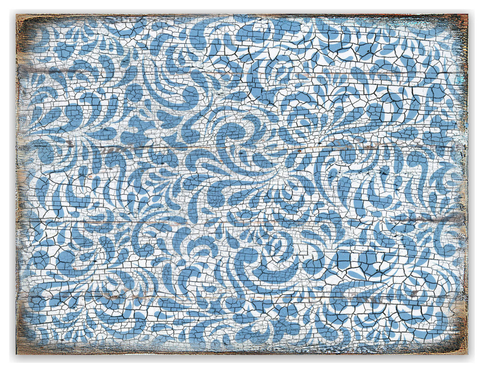 Decorative Pattern Wooden Block, 12"x9"