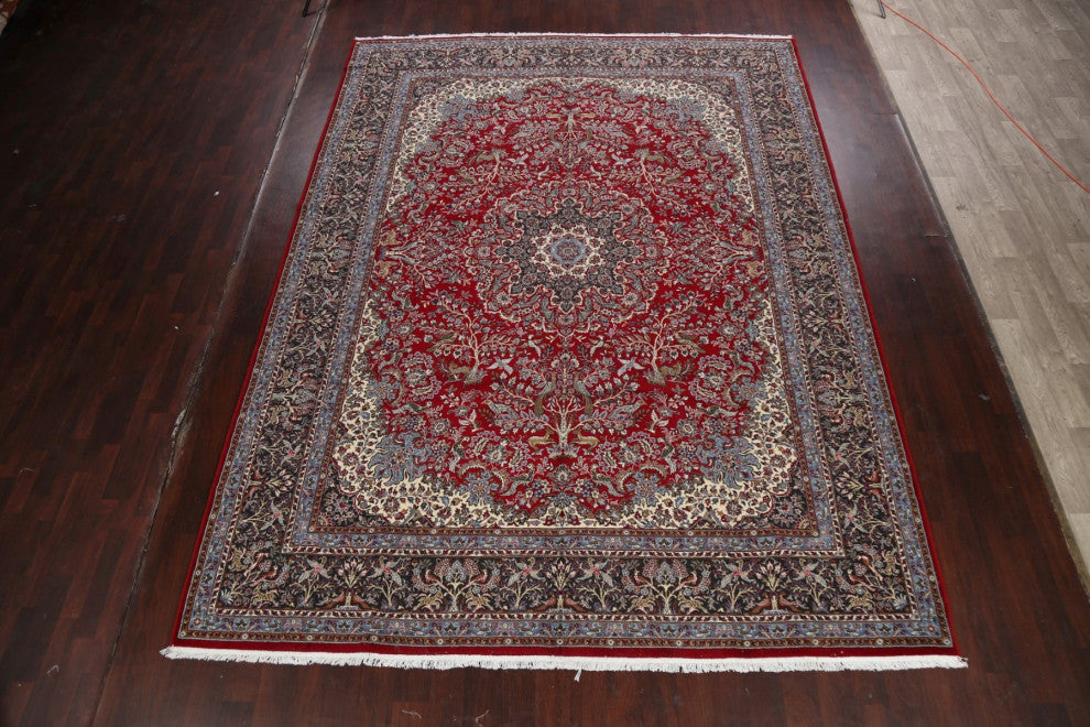 Red Floral Traditional Turkish Oriental Living Room Area Rug 10x13