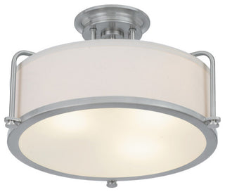 Quoizel QF1715WT Three Light Semi-Flush Mount Calvary Western Bronze