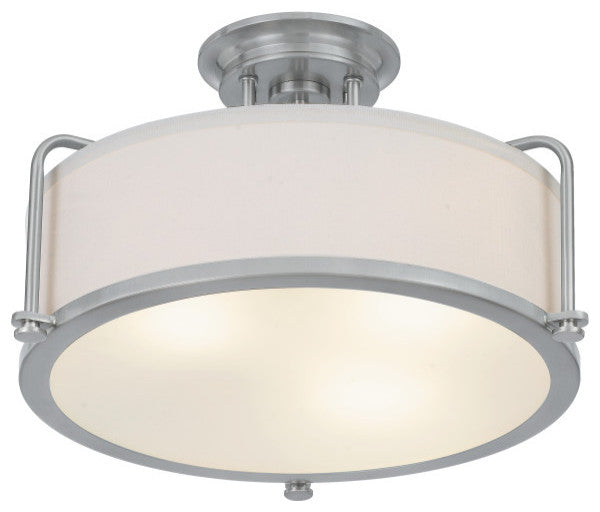 Quoizel QF1715WT Three Light Semi-Flush Mount Calvary Western Bronze