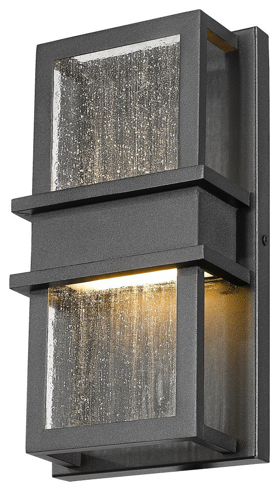 Zlite 577S-BK-LED 2-Light Outdoor Wall Sconce, Seedy
