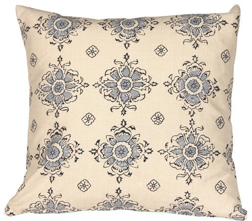 Pillow Decor - Medallion Handprint Lake 16X16 Throw Pillow